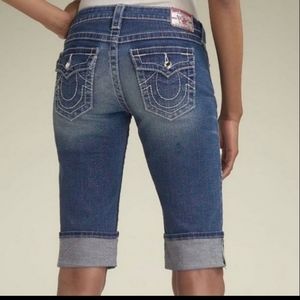 Womens True Religion Disco Sophie Big T Bermuda Shorts 30